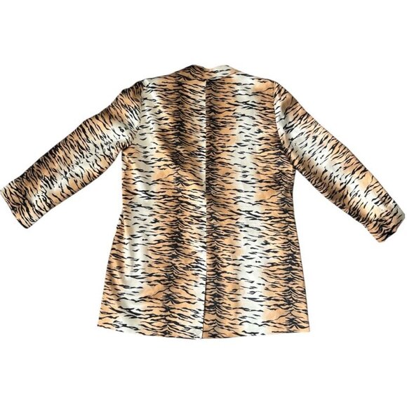 NWOT Cami NYC Owen Animal Print Back Vent Silk-Charmeuse Blazer Jacket Small - Picture 7 of 11